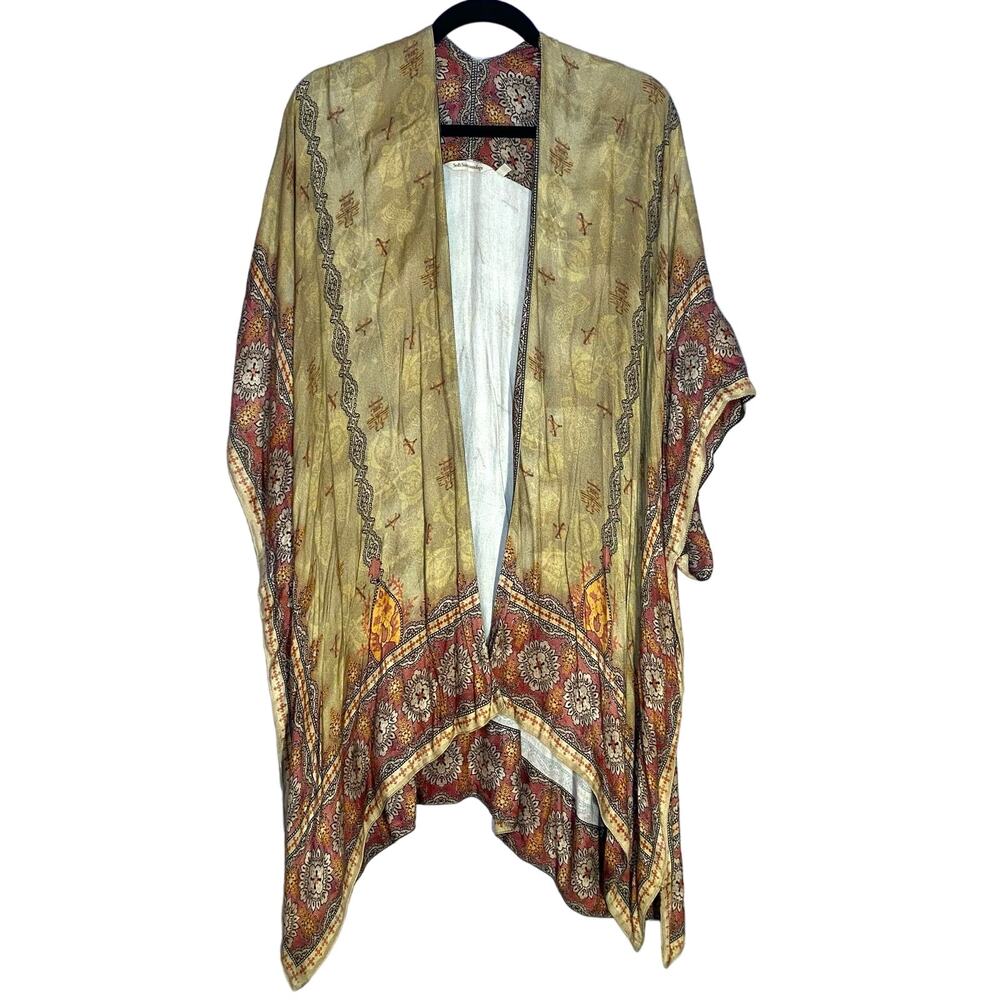 Soft Surroundings Boho Kimono Cape Poncho Wrap Glam Women's One Size Fits All